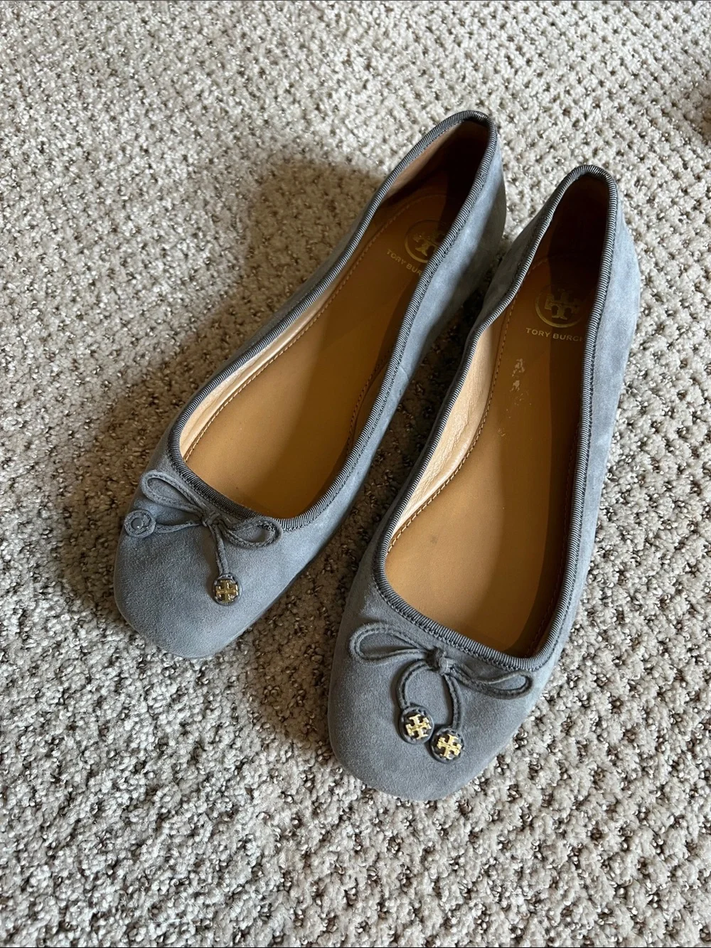 Tory Burch gray flats 9.5 ballet